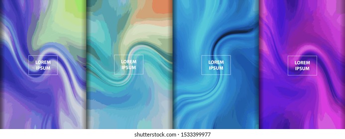 Modern abstract color background with curved lines. Creative gradient texture for you design