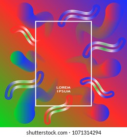 Modern abstract color background. Gradient shapes fluid composition.