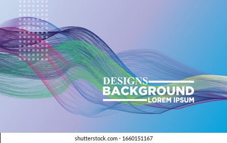 líneas onduladas abstractas modernas y elegante diseño de fondo con espacio para el texto