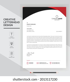 modern abstract colorful A4 Creative letterhead design.
