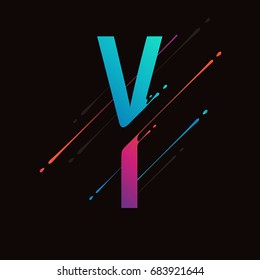 Modern abstract colorful alphabet. Dynamic liquid ink splashes letter. Vector design element for your art. Letter Y