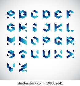 Modern Abstract Colorful Alphabet-Geometric Style