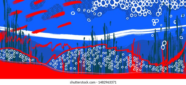 Modern abstract colorful background art