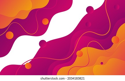 Modern abstract colorful background. Liquid color design. Fluid gradient shapes composition. With paper art. Futuristic design landing. Cool background design for posters, template. 