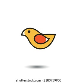 Modern abstract colorful bird logo design vector illustration