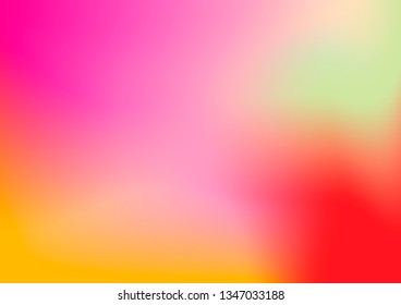 Modern abstract colorful blurred gradient mesh background in pink, red, orange and green colors. For wallpaper, background, backdrop, printed, or web design artwork. Vector illustration.