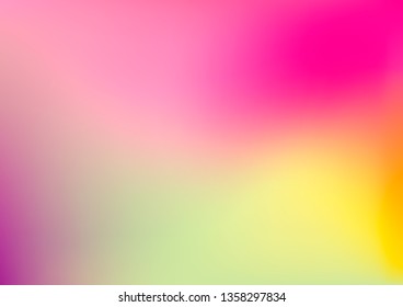 Modern abstract colorful blurred gradient mesh background in pink, green, yellow and purple colors. For wallpaper, background, backdrop, printed, or web design artwork. Vector illustration.