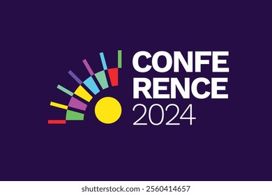 Modern Abstract Colorful Conference Logo Template for Your Event or Conference. Modern Colorful Logo Template Ready For Use, Modern Initial Logo