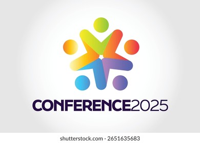 Modern Abstract Colorful Conference Logo Template for Your Event, Conference or Consultant. Modern Colorful Logo Template Ready For Use, Modern Initial Logo