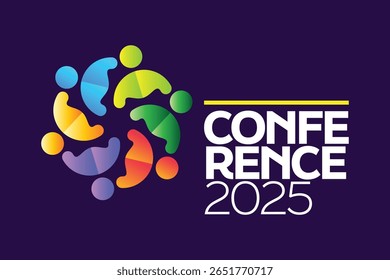Modern Abstract Colorful Conference Logo Template for Your Event, Conference or Consultant. Modern Colorful Logo Template Ready For Use.Diversity Initial Logo