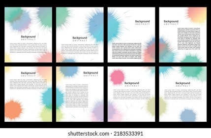 Modern abstract colorful cover templates, editable set of vector illustrations on layers - stock illustration