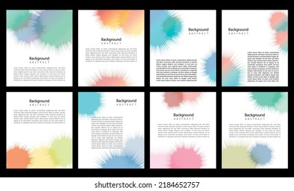 Modern abstract colorful cover templates, editable set of vector illustrations on layers - stock illustration