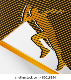 Modern abstract colorful designed sport vector background. Running