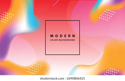 Modern Abstract Colorful Fluid Background with Gradient Shapes and Dynamic Elements