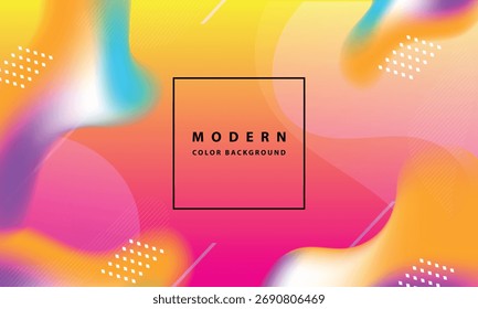 Modern Abstract Colorful Fluid Background with Gradient Shapes and Dynamic Elements
