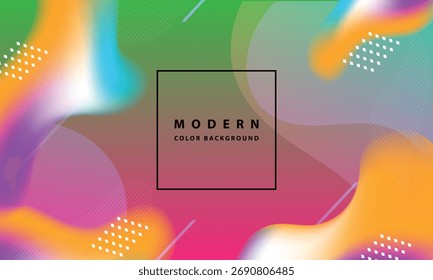 Fundo de fluido colorido abstrato moderno com formas de gradiente e elementos dinâmicos