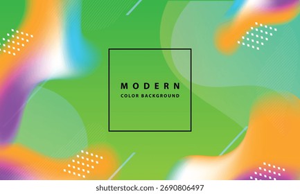 Modern Abstract Colorful Fluid Background with Gradient Shapes and Dynamic Elements