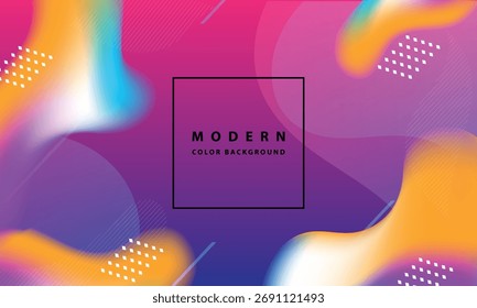 Modern Abstract Colorful Fluid Background with Gradient Shapes and Dynamic Elements