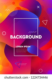 Modern abstract colorful geometric background. Shapes with trendy gradients composition for your design.