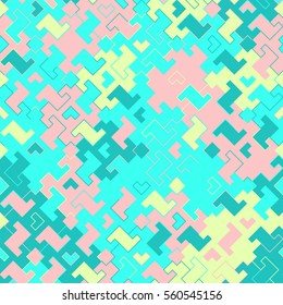 Modern abstract colorful geometric pattern with irregular diagonal structure of repeating primitives. Stylish texture perfect for prints, wrapping paper and wallpapers. Vector seamless pattern.