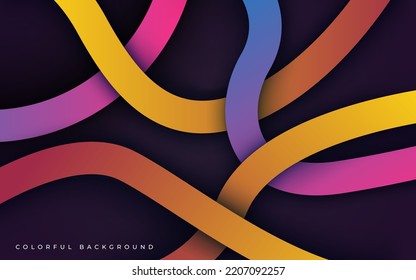 fondo de capas de forma de círculo de gradiente colorido abstracto moderno. vector eps10