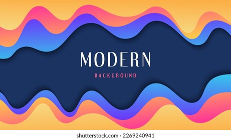 Modern Abstract Colorful Gradient Waves Background Design
