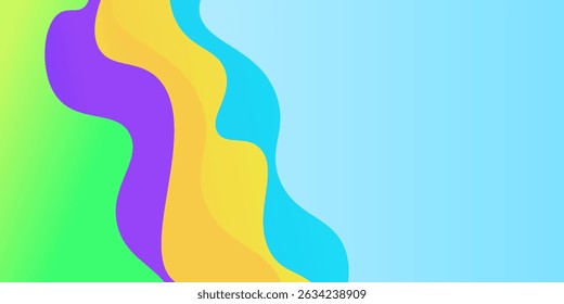Modern Abstract Colorful Gradient Waves Background Design
