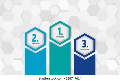 Modern, abstract, colorful hexagon pattern background