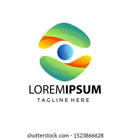 Modern Abstract Colorful Human People Community Group Charity Logo Icon Sign Vector Illustration for company, brand personal identity, corporate, creative industry, business isolated white backgroud