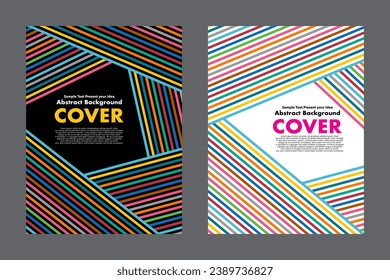 Modern abstract colorful lines background, vector geometric pattern’s design for cover poster brochures website business layout templates, trendy minimalist style 