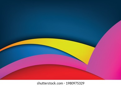 Modern abstract colorful multiple curved lines background