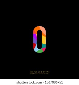 modern abstract colorful O logotype isolated on black background simple concept vector illustration.