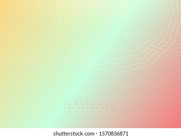 Modern abstract colorful pastel art style line circle glow light desgin. vector illustration