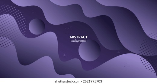 Modern abstract colorful purple gradient wave liquid geometric background with liquid style gradient color. Suitable for banner, flyer, etc. Vector Eps10