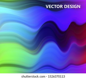 Modern abstract colorful stream poster. Wave Liquid Shape Art Design for your project. Vector illustration EPS10.