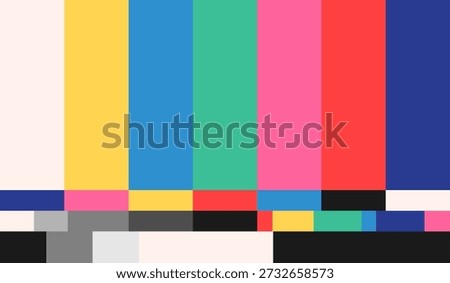 Modern abstract colorful stripe background with bold flat color blocks. Creative graphic composition inspired by color palettes and design systems, ideal for branding, presentations, posters, social media, websites and contemporary visual identity projects. Clean, vibrant and minimal design.