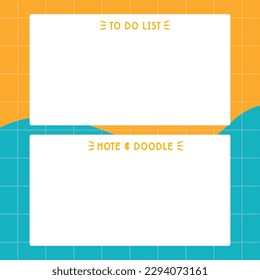 Modern abstract colorful to-do list vector planner template