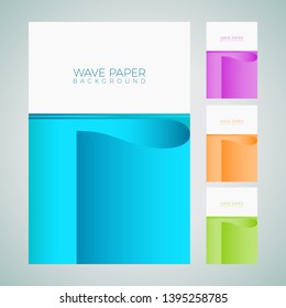 Modern Abstract Colorful Wavy Paper Art Style Background Sets For All business beauty company with luxury high end look