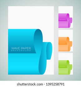 Modern Abstract Colorful Wavy Paper Art Style Background Sets For All business beauty company with luxury high end look