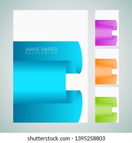 Modern Abstract Colorful Wavy Paper Art Style Background Sets For All business beauty company with luxury high end look