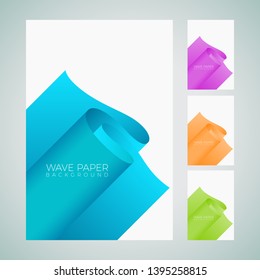 Modern Abstract Colorful Wavy Paper Art Style Background Sets For All business beauty company with luxury high end look