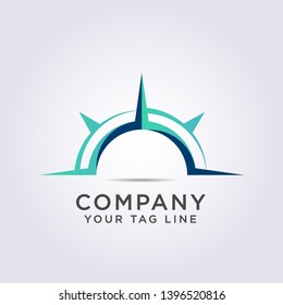 Modern abstract compass logo template suitable for your company and business.