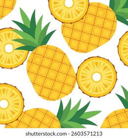 Modern abstract composition of a pineapple in bold, dynamic forms