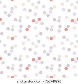 Modern Abstract Confetti Background. Seamless colorful  dots pattern. EPS 8 stock vector festive fun repeat for your design projects, textile, wrapping, wallpaper, web.