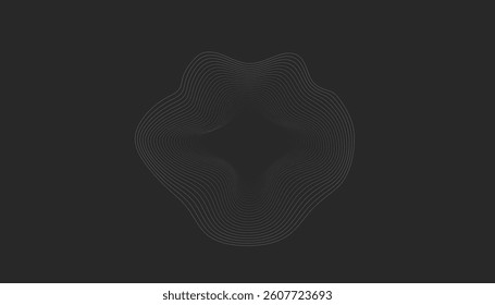 Modern abstract contour wave pattern with elegant horizontal line flow