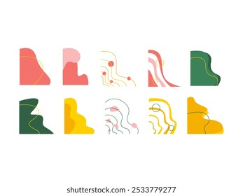 Modern Abstract Corner Element Set 
