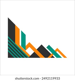 Modern Abstract Corner Shape Vector Element