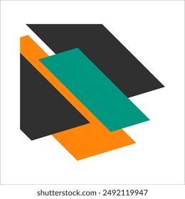 Modern Abstract Corner Shape Vector Element