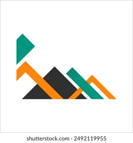 Modern Abstract Corner Shape Vector Element