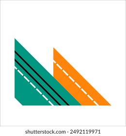 Modern Abstract Corner Shape Vector Element